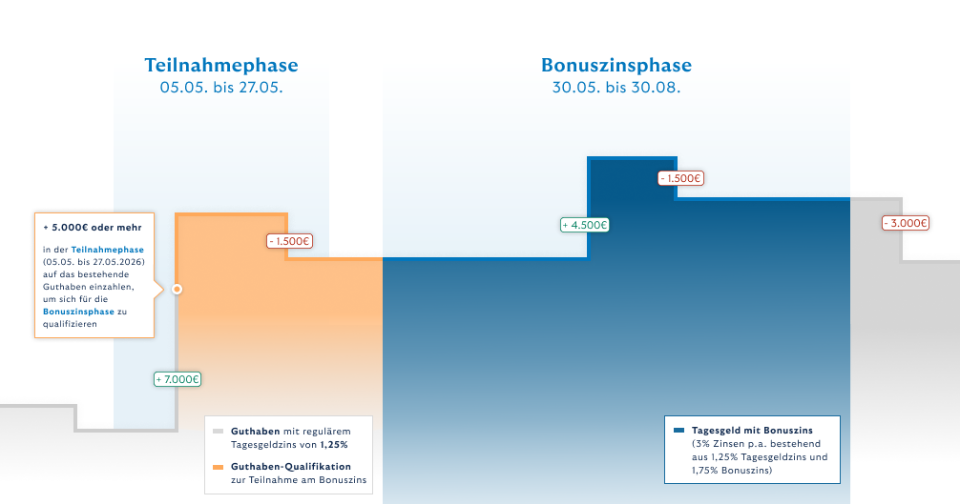 Infografik - Bonuszins-Kampagne